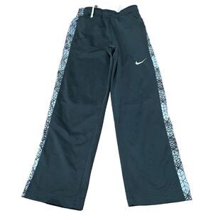 Nike Dri-Fit Black Patterned Straight Leg Sweatpants